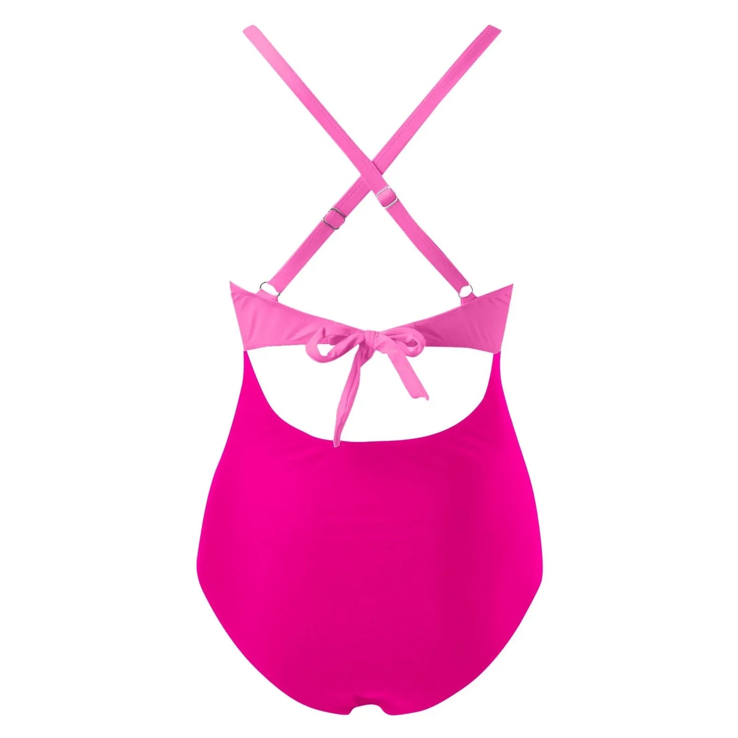 Backless One-Piece Swimsuit – Hollow Out Colorblock Bathing Suit