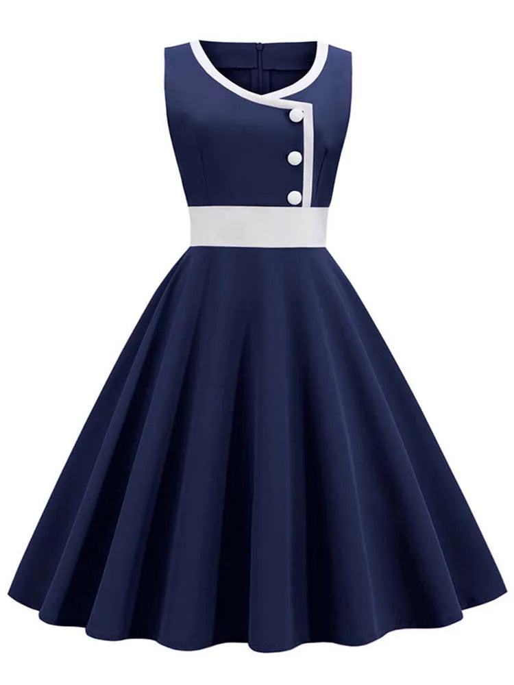 Vintage Rockabilly Summer Dress For Women - Flattering Fit