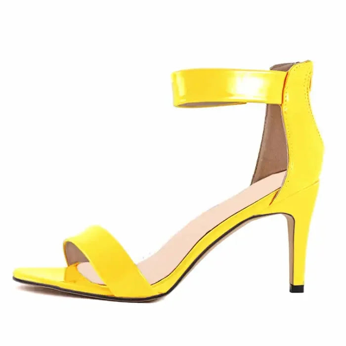 Open Toe Ankle Strap Sandals 9cm High Heels