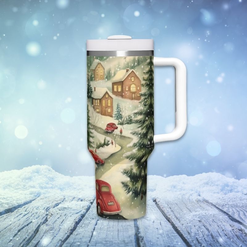Vintage Christmas Neighborhood | 40 oz Tumblers