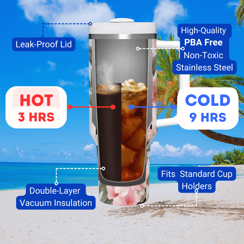 a picture of a cold beverage on the beach