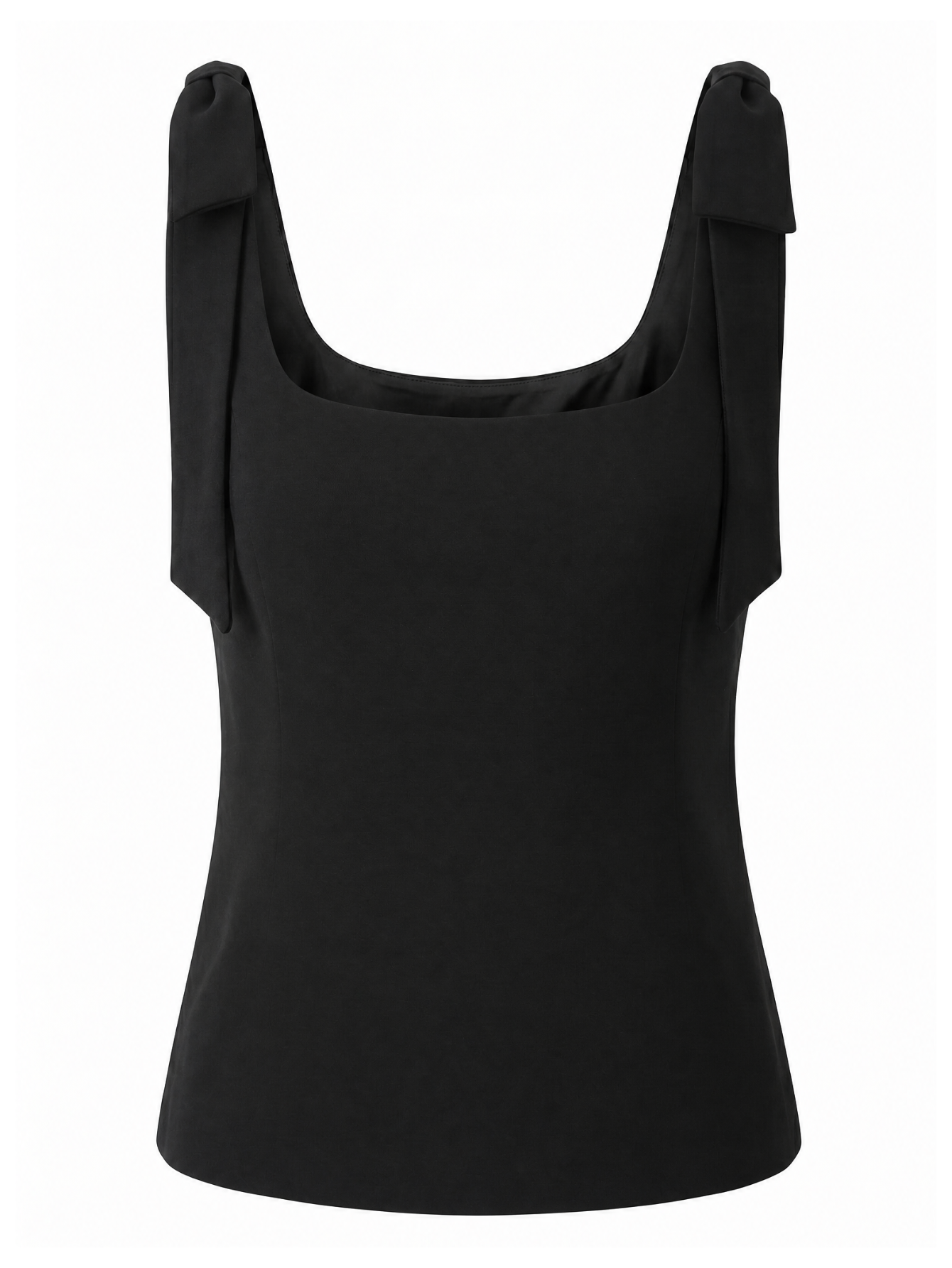 Black Butterfly Bow Crop Tank Top