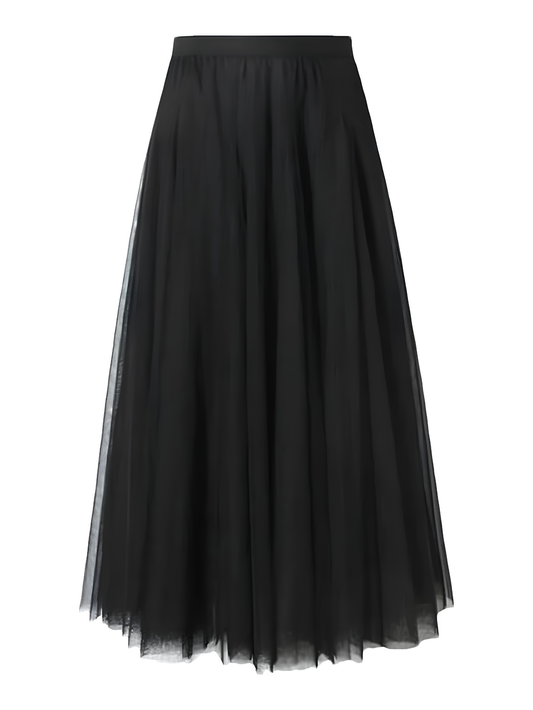 Black Mesh Tulle Skirt