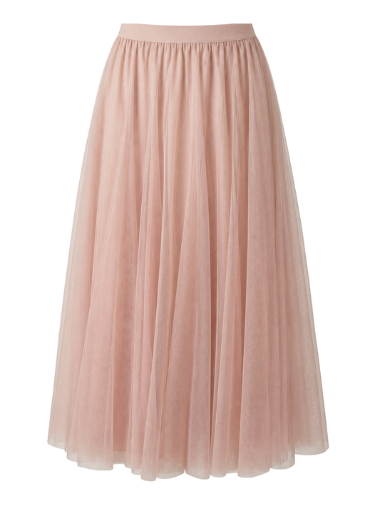 Mauve Mesh Tulle Skirt