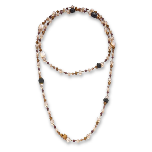 Vintage Pearl Crystal Boho Necklace