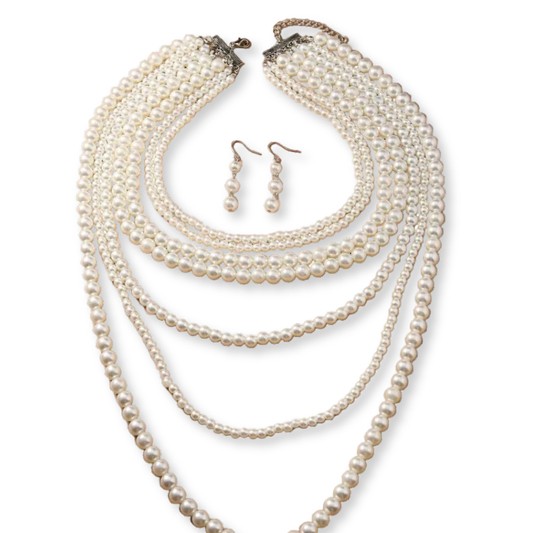 Multi-Layered Pearl Necklace