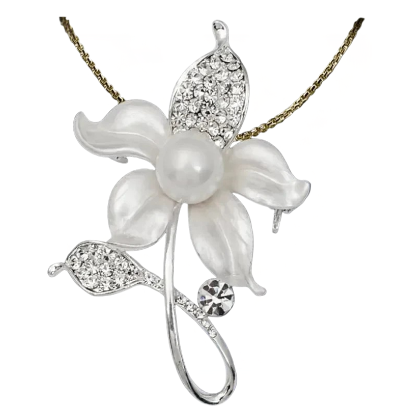 Elegant Flower Brooch Pin Jewelry Accessory