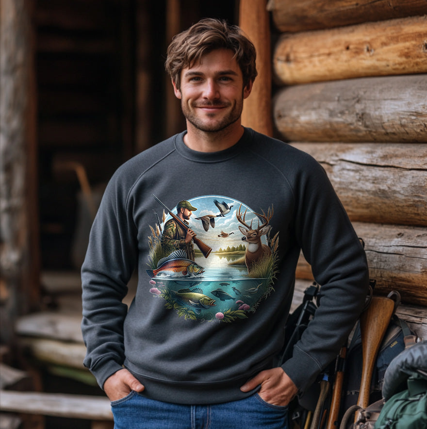 Hunting & Fishing Season | Men's Fall Sweatshirt