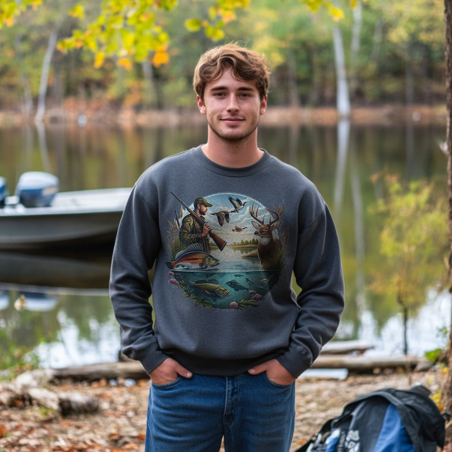 Hunting & Fishing Season | Men's Fall Sweatshirt