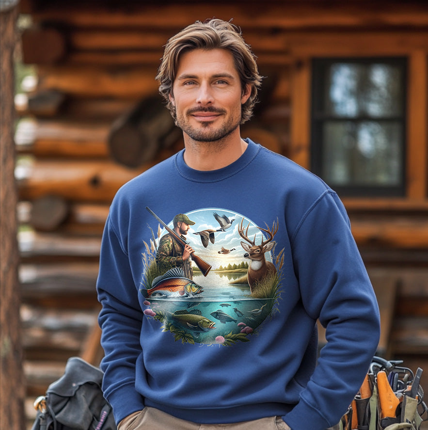 Hunting & Fishing Season | Men's Fall Sweatshirt