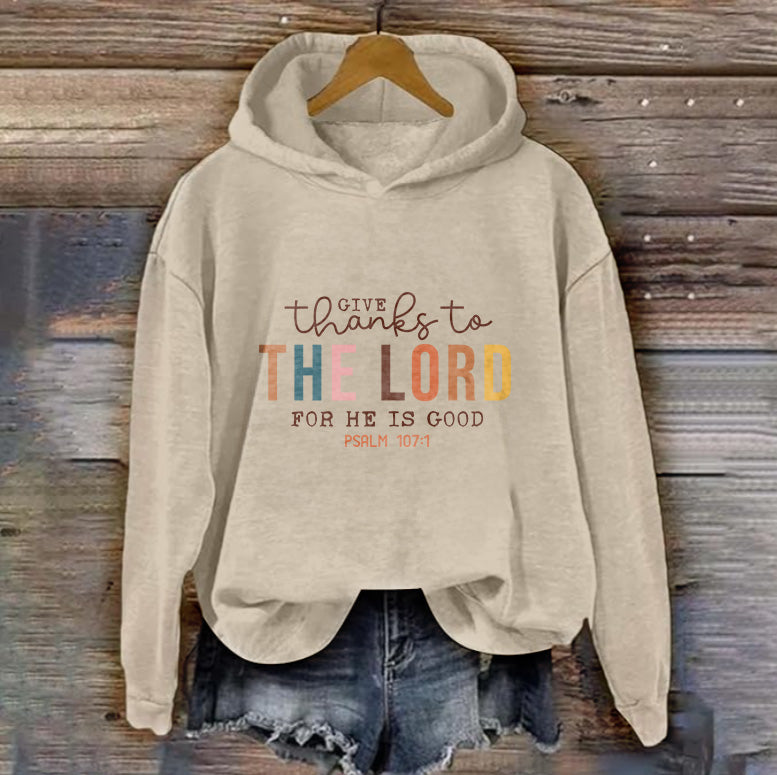 Give Thanks To The Lord | Women's Thanksgiving Hoodie