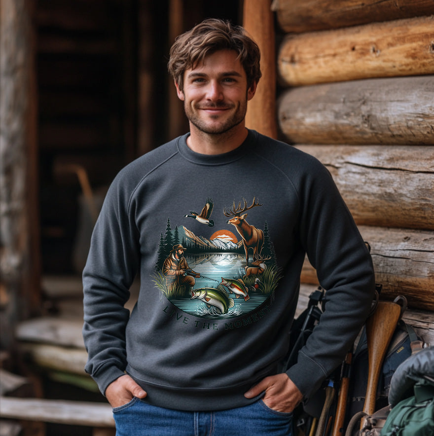 LIVE THE MOMENT For Hunting | Men's Fall Sweatshirt