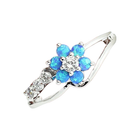 Sky Blue Flower Ring