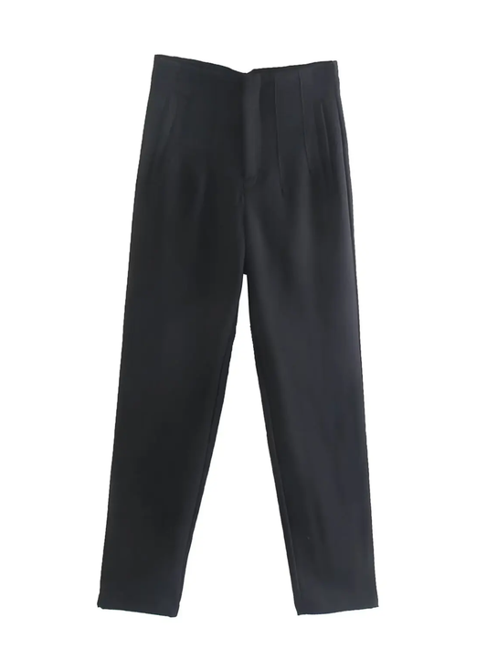High Waist Pencil Trousers For Womens Office Wear in Black, Gray, & Burgundy