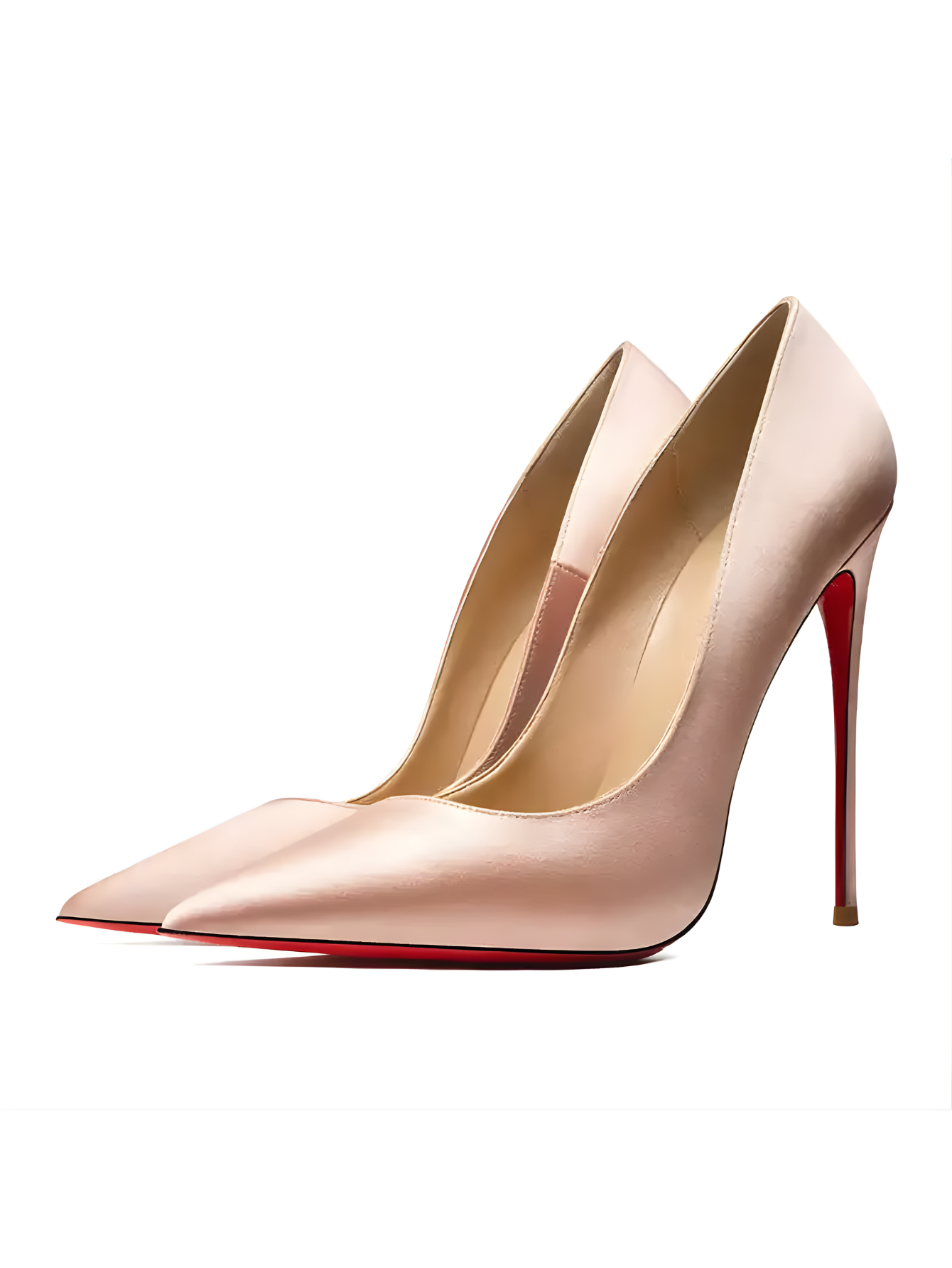 Elegant Champagne Pointed Toe High Heels