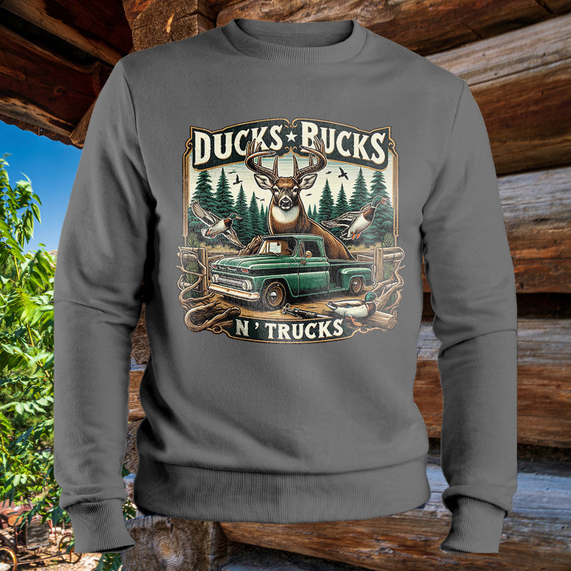 DUCKS BUCKS N' TRUCKS | Men's Fall Sweatshirt
