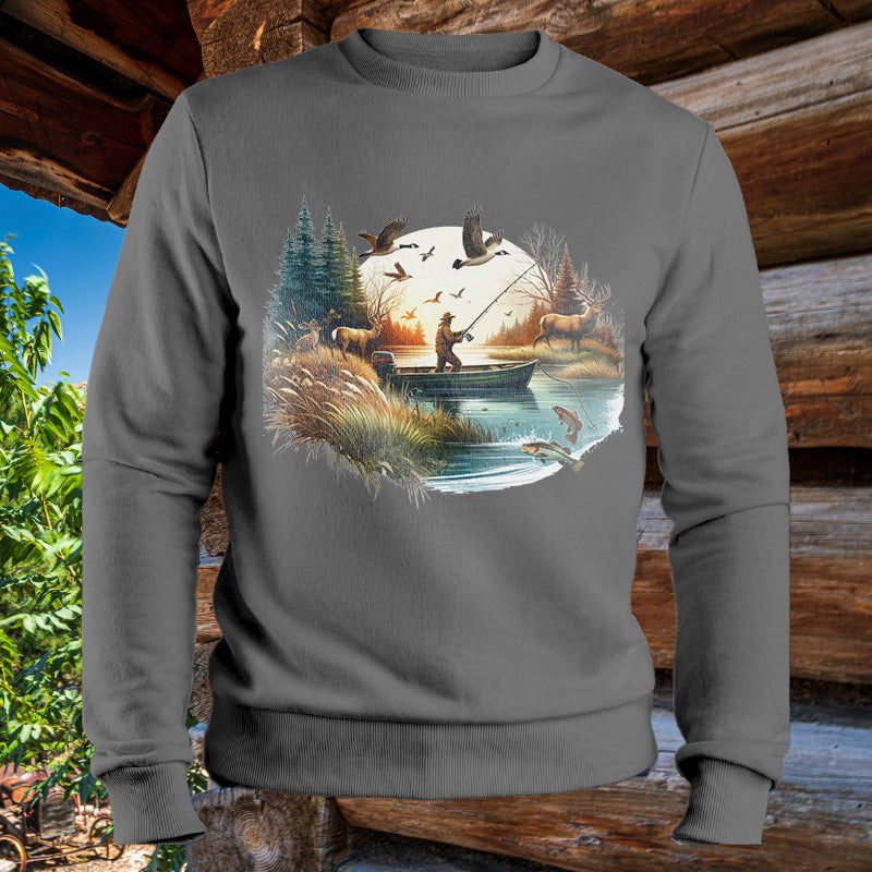Fishing & Deer Hunting | Men's Fall Sweatshirt