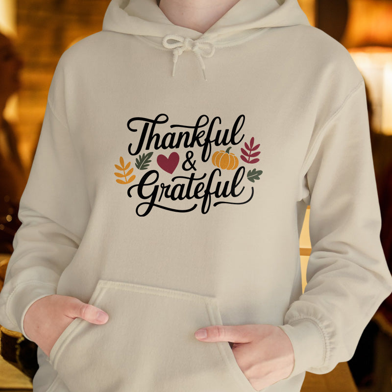 Thankful & Grateful | Women's Thanksgiving Hoodie