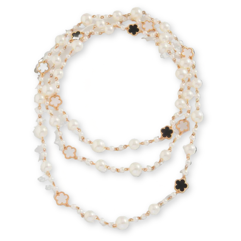 Floral Pendant Pearl Choker Necklace