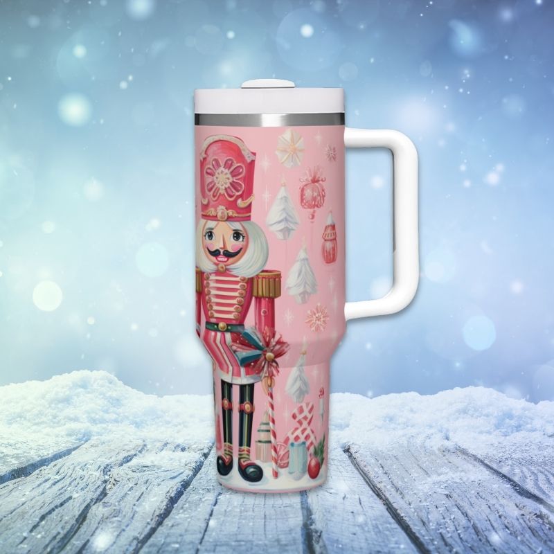 2 Pink Girl Nutcrackers | 40 oz  Tumbler