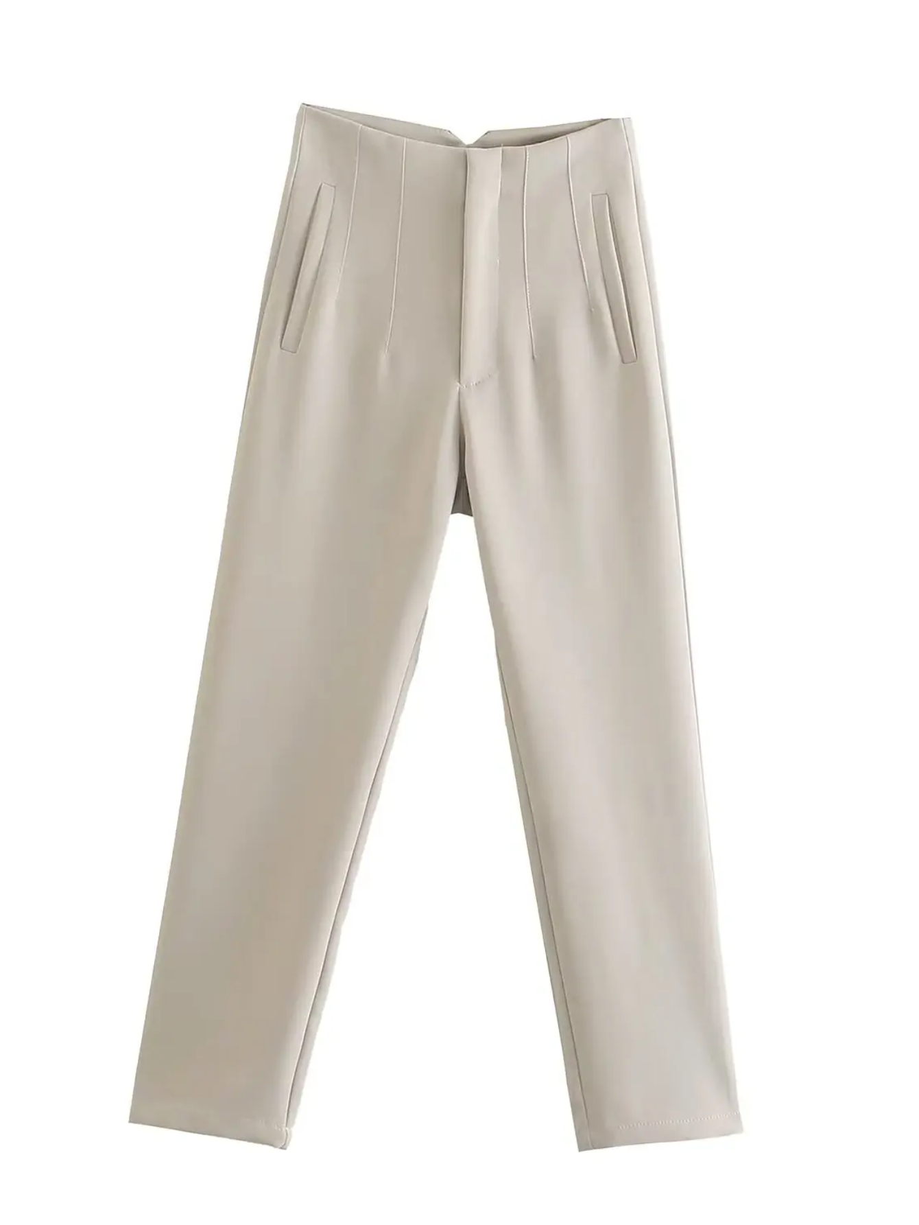 High Waist Pencil Trousers For Womens Office Wear in Beige, White & Khaki