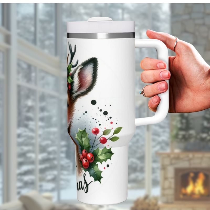 Merry Christmas Reindeer | 40 oz Tumbler