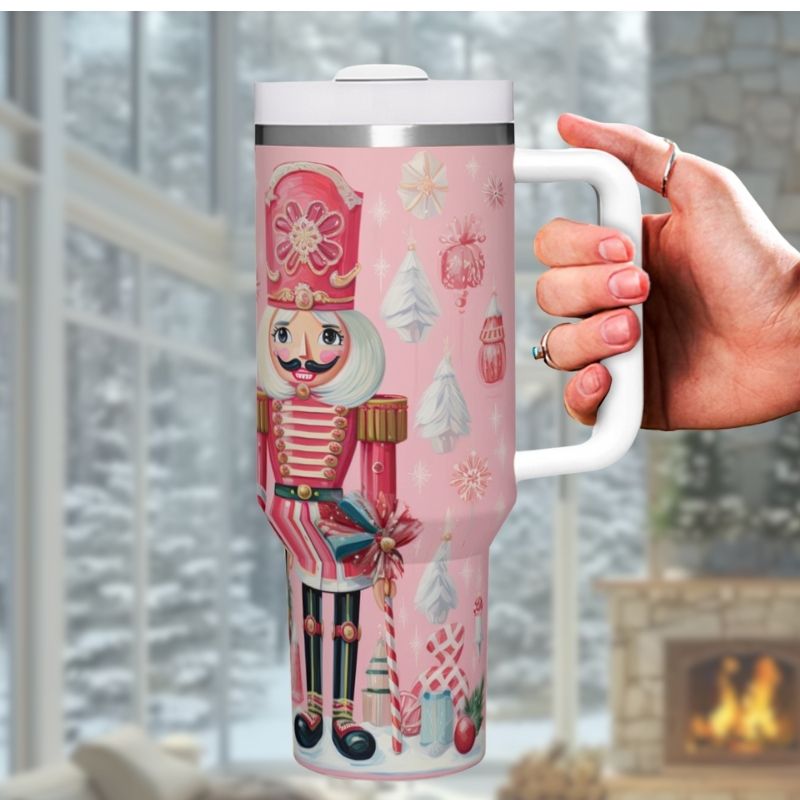 2 Pink Girl Nutcrackers | 40 oz  Tumbler