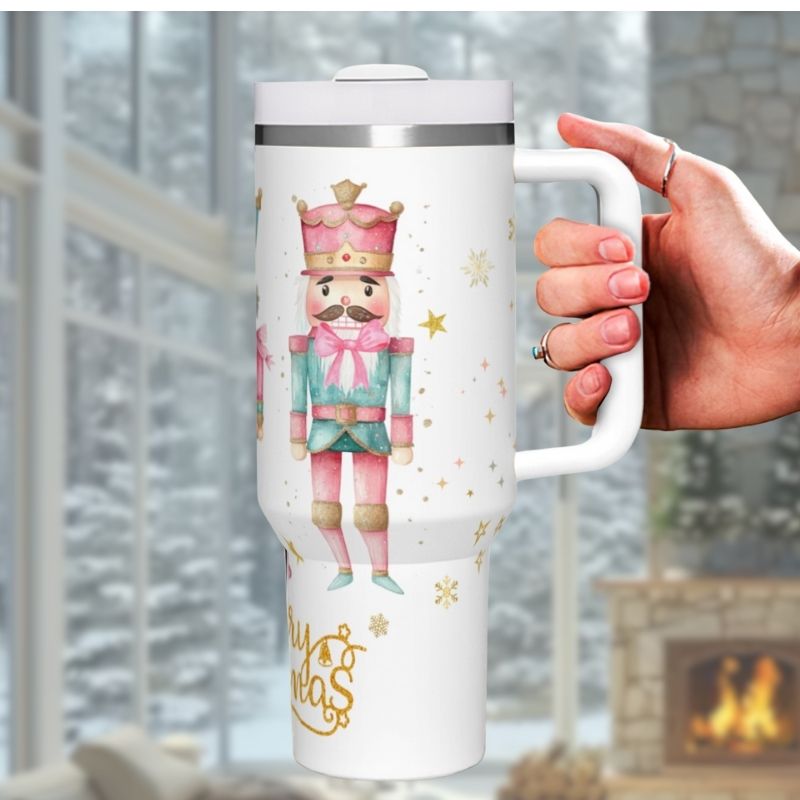 Pink Christmas Nutcracker | 40o z Tumbler