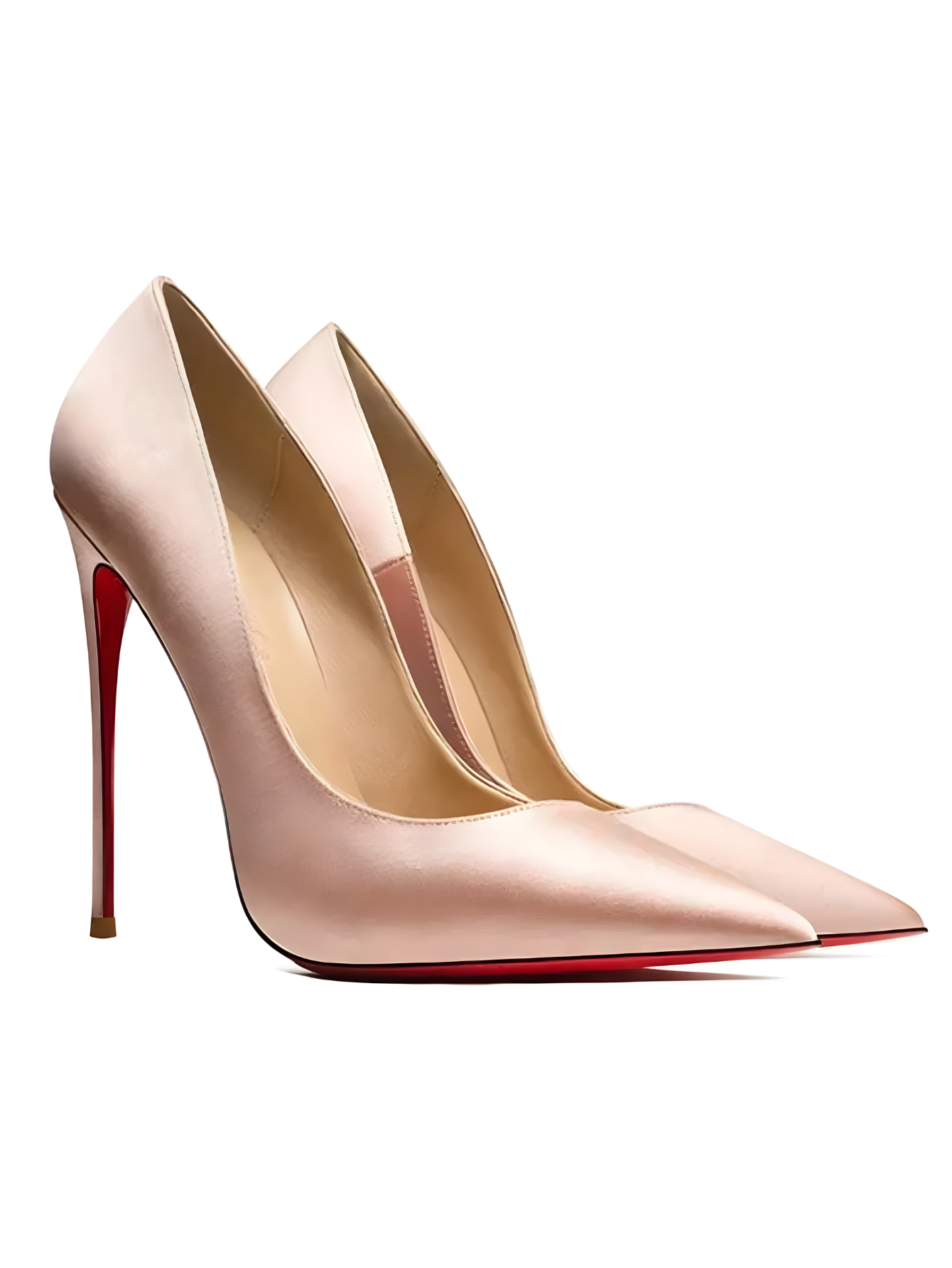 Elegant Champagne Pointed Toe High Heels