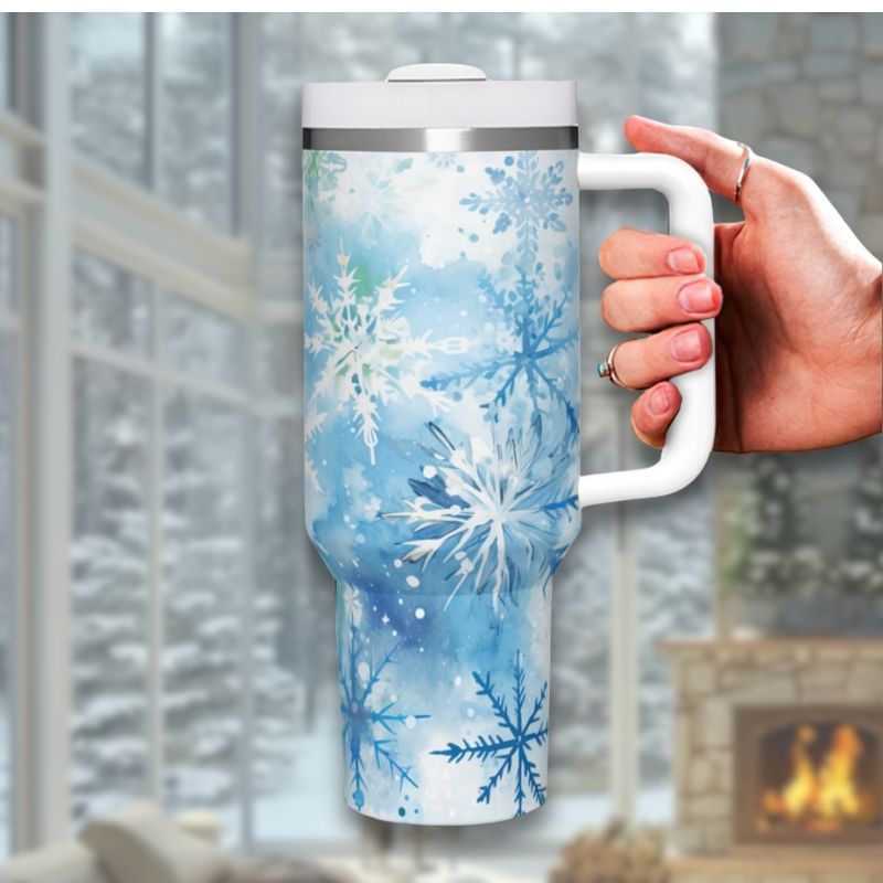 Christmas Blue Snowflakes | 40 oz Tumbler