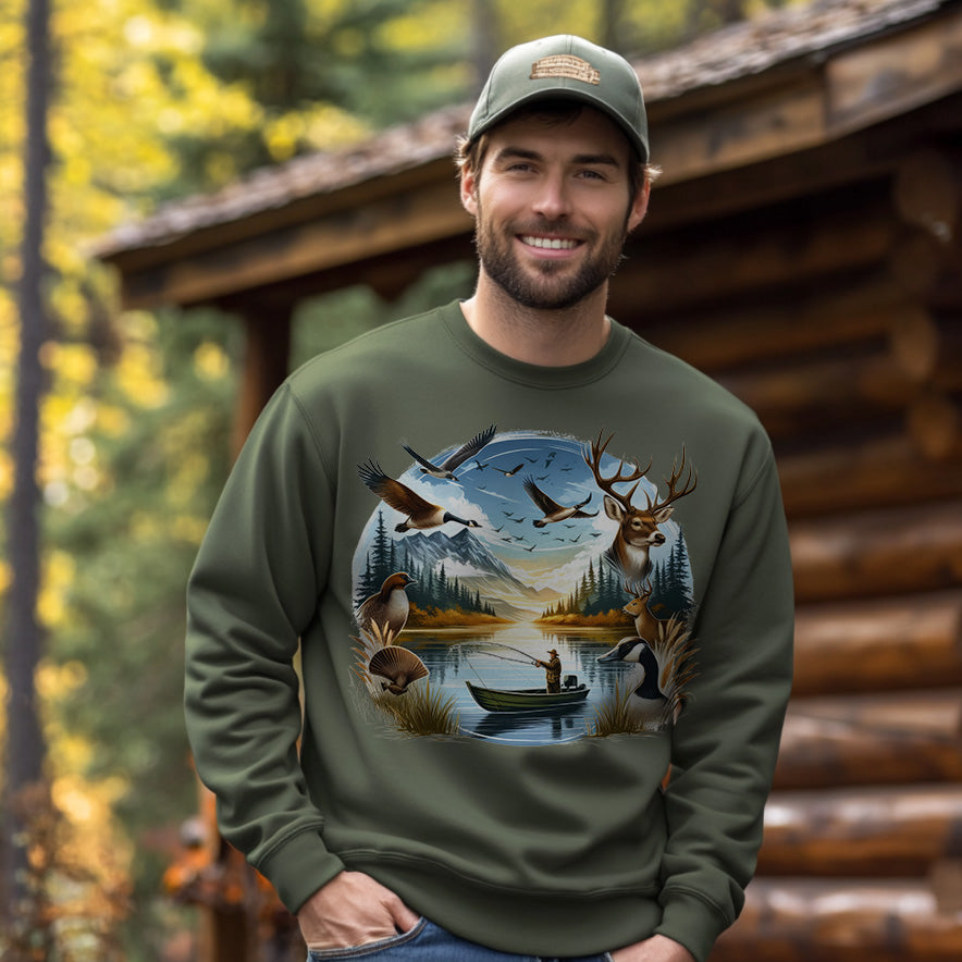 Deer. Geese, Bird & Duck Hunting | Men's Fall Sweatshirt