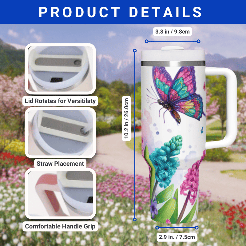 the product details of a travel mug