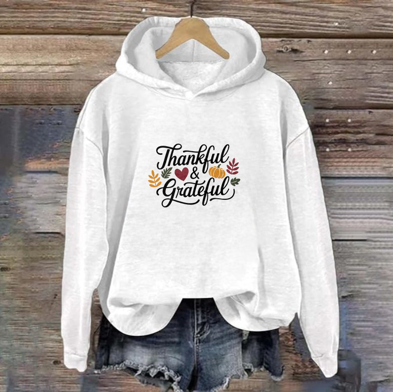 Thankful & Grateful | Women's Thanksgiving Hoodie