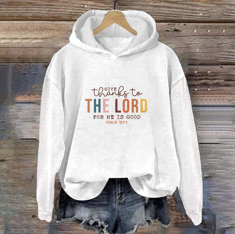 Give Thanks To The Lord | Women's Thanksgiving Hoodie