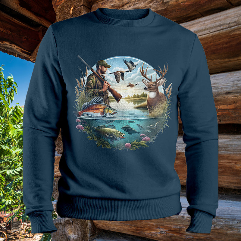 Hunting & Fishing Season | Men's Fall Sweatshirt