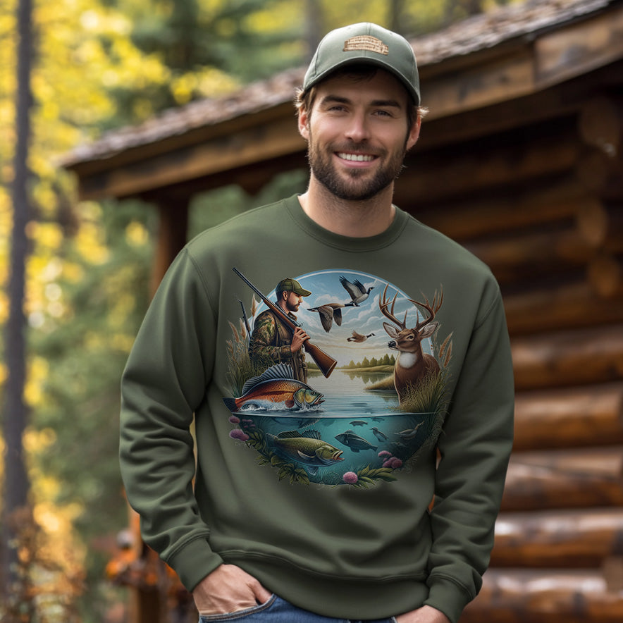 Hunting & Fishing Season | Men's Fall Sweatshirt