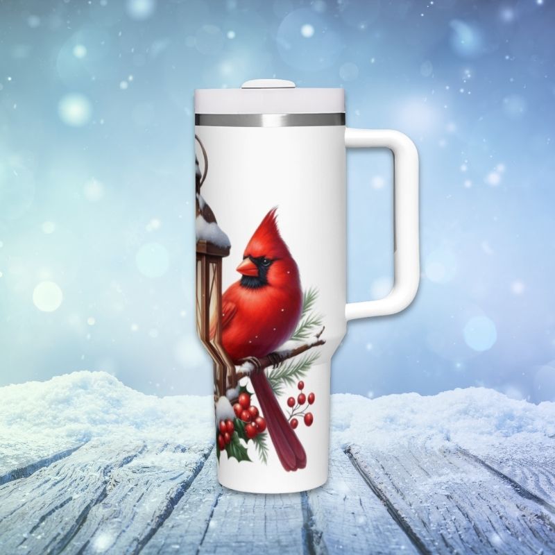 Red Cardinal and Lantern | 40 oz Tumbler