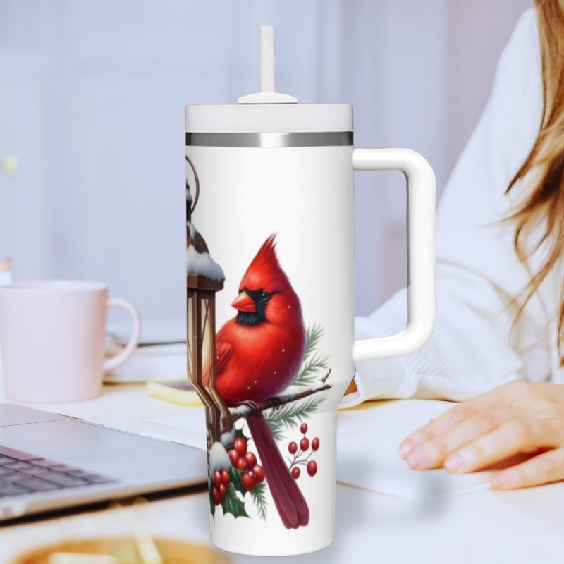 Red Cardinal and Lantern | 40 oz Tumbler