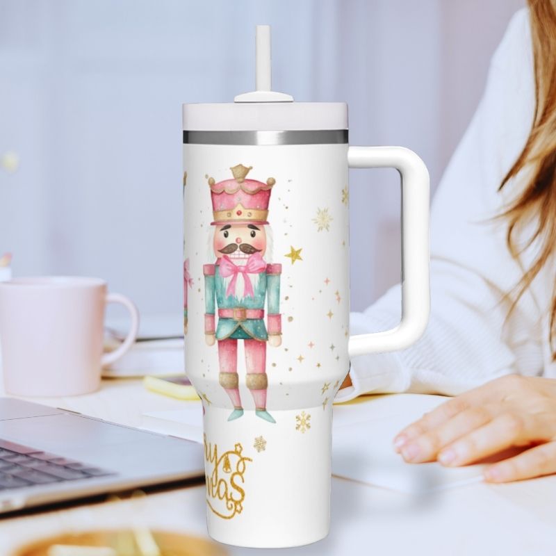 Pink Christmas Nutcracker | 40o z Tumbler