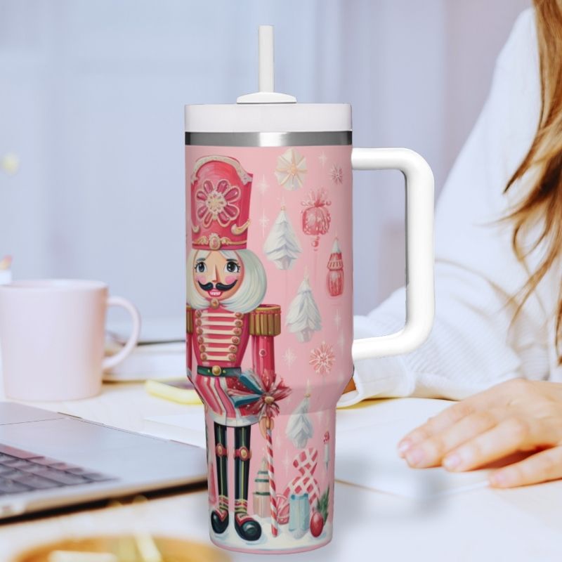 2 Pink Girl Nutcrackers | 40 oz  Tumbler