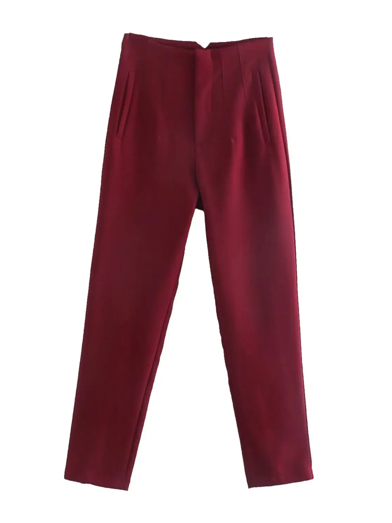 High Waist Pencil Trousers For Womens Office Wear in Black, Gray, & Burgundy