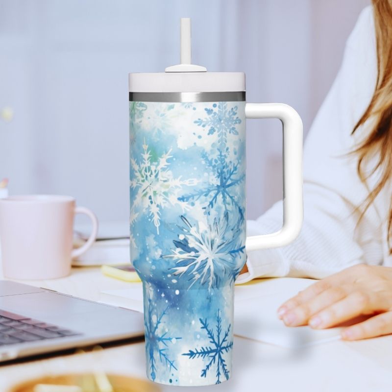 Christmas Blue Snowflakes | 40 oz Tumbler