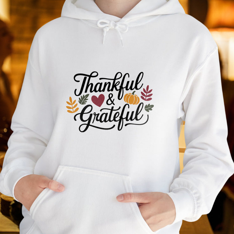 Thankful & Grateful | Women's Thanksgiving Hoodie