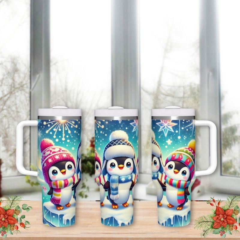 Christmas Winter Penguins  40 0z Tumblers