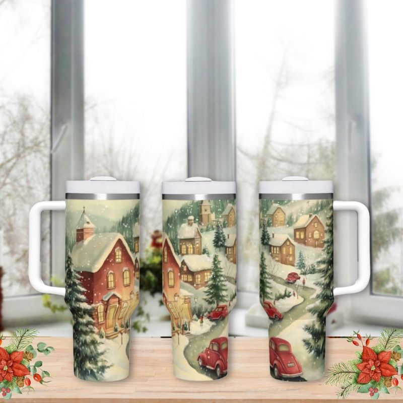 Vintage Christmas Neighborhood | 40 oz Tumblers