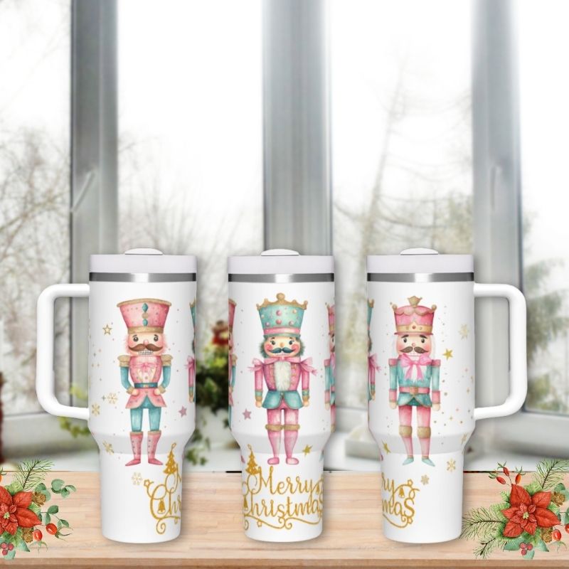 Pink Christmas Nutcracker | 40o z Tumbler