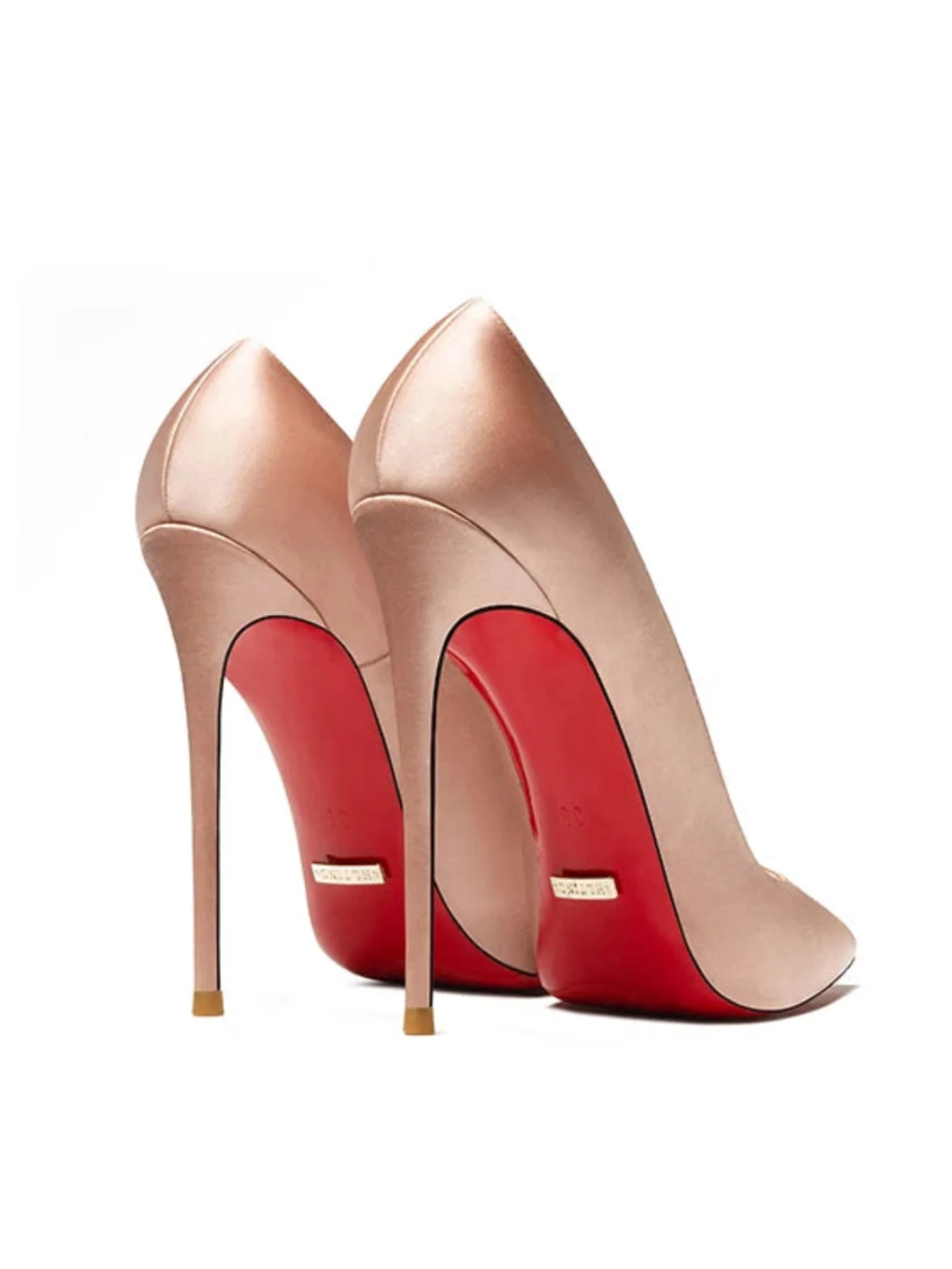 Elegant Champagne Pointed Toe High Heels