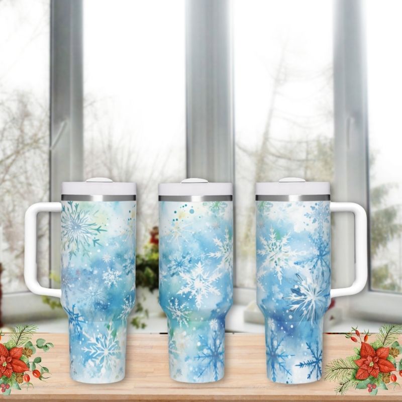 Christmas Blue Snowflakes | 40 oz Tumbler