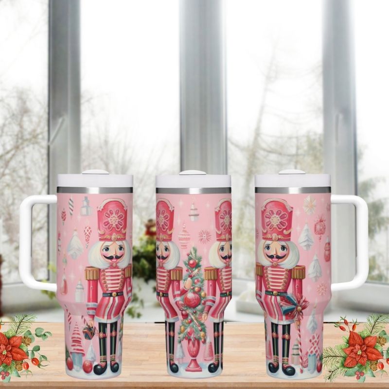 2 Pink Girl Nutcrackers | 40 oz  Tumbler