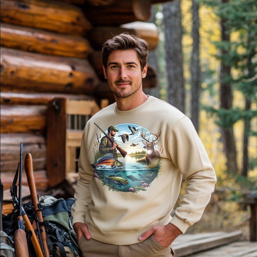 Hunting & Fishing Season | Men's Fall Sweatshirt